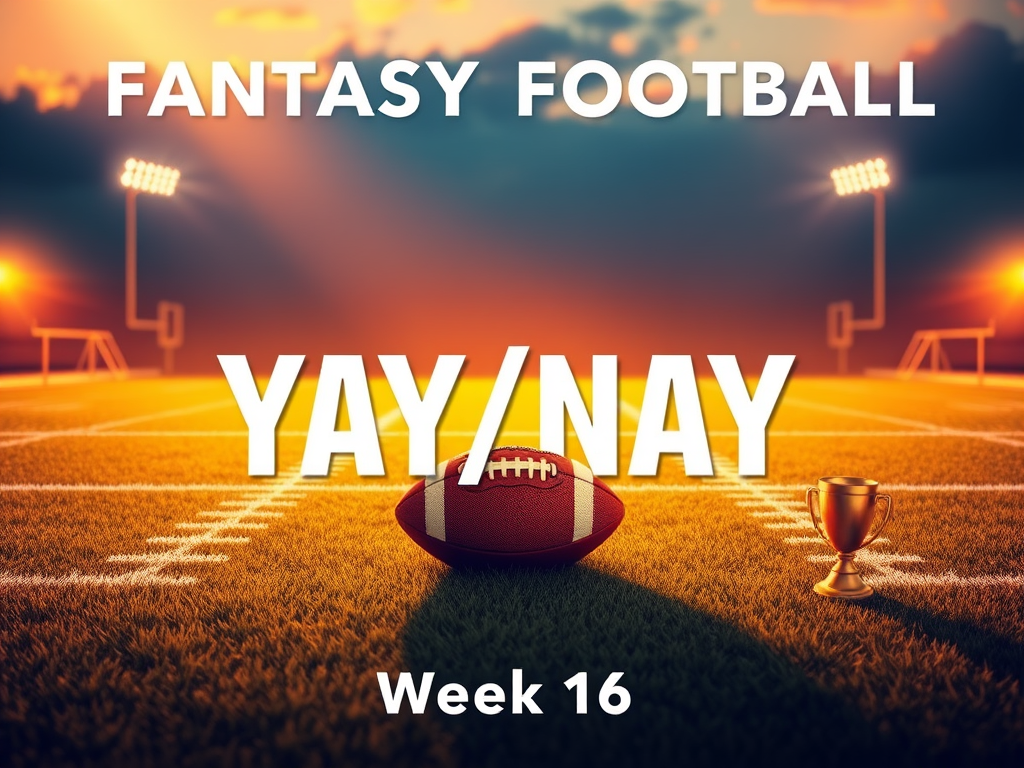 Fantasy Football Yay/Nay: Week 16